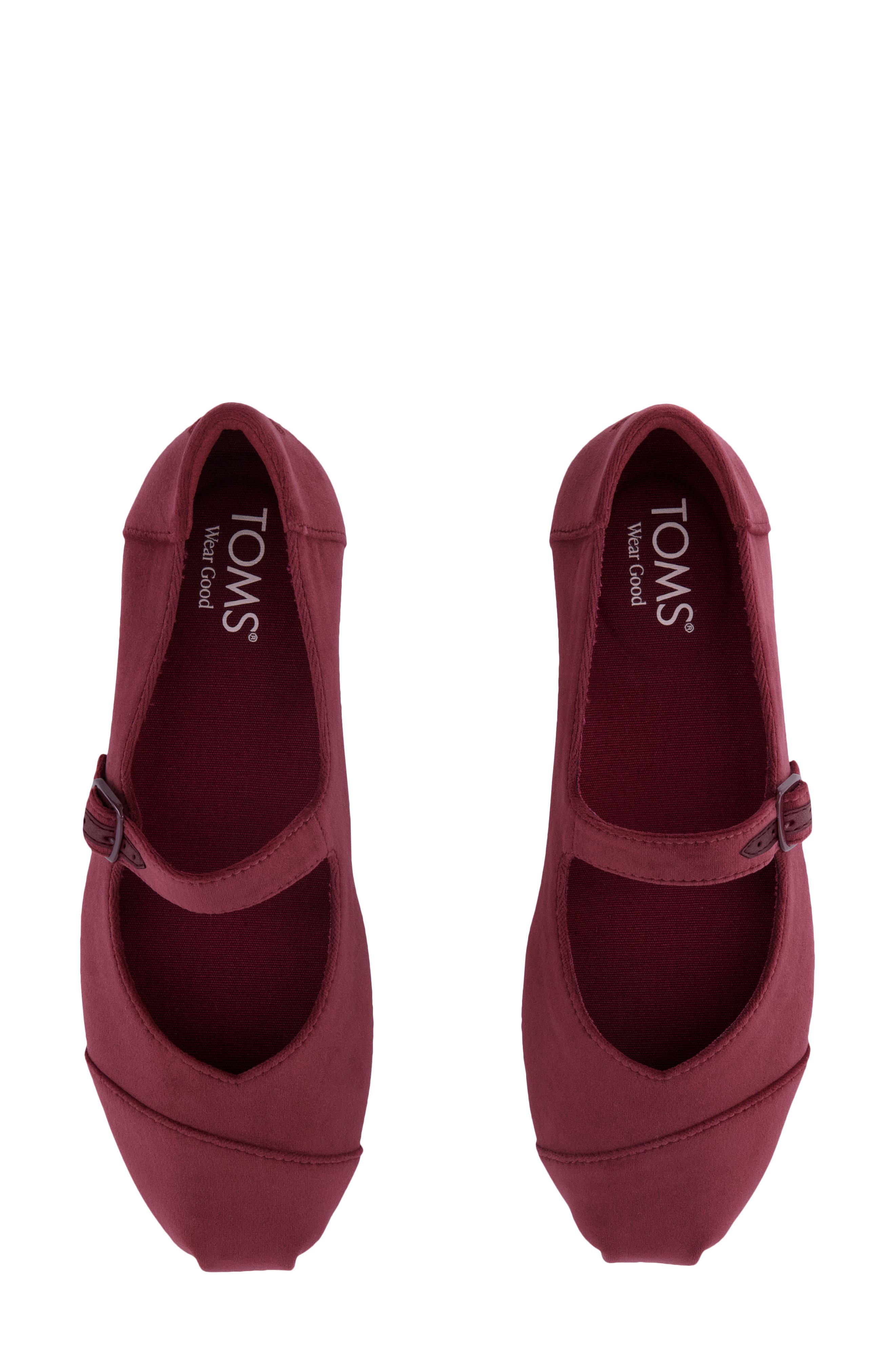 Alpargata Mary Jane Flat, Alternate, color, DARK RED