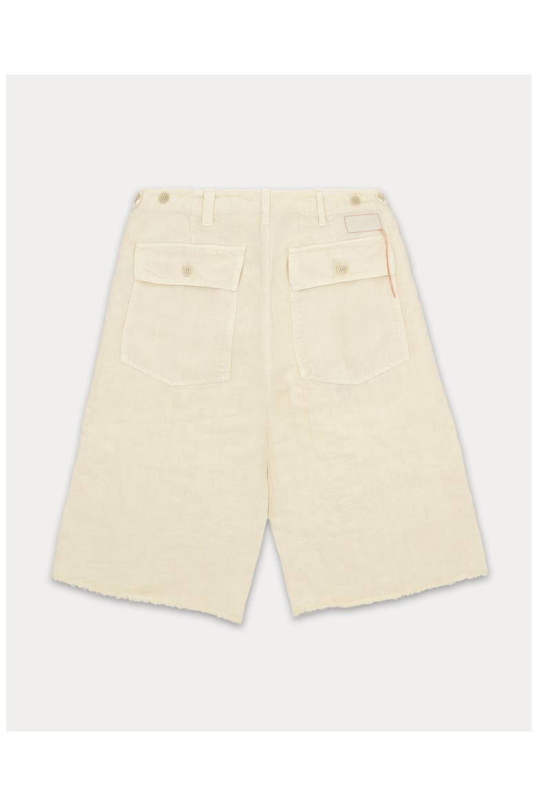 Simone Fatigue Linen Shorts, Alternate, color, White