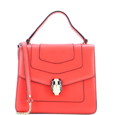 Serpenti Forever Top Handle Bag Leather Small