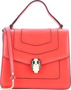 Pre-Owned Bvlgari Serpenti Forever Top Handle Bag Leather Small