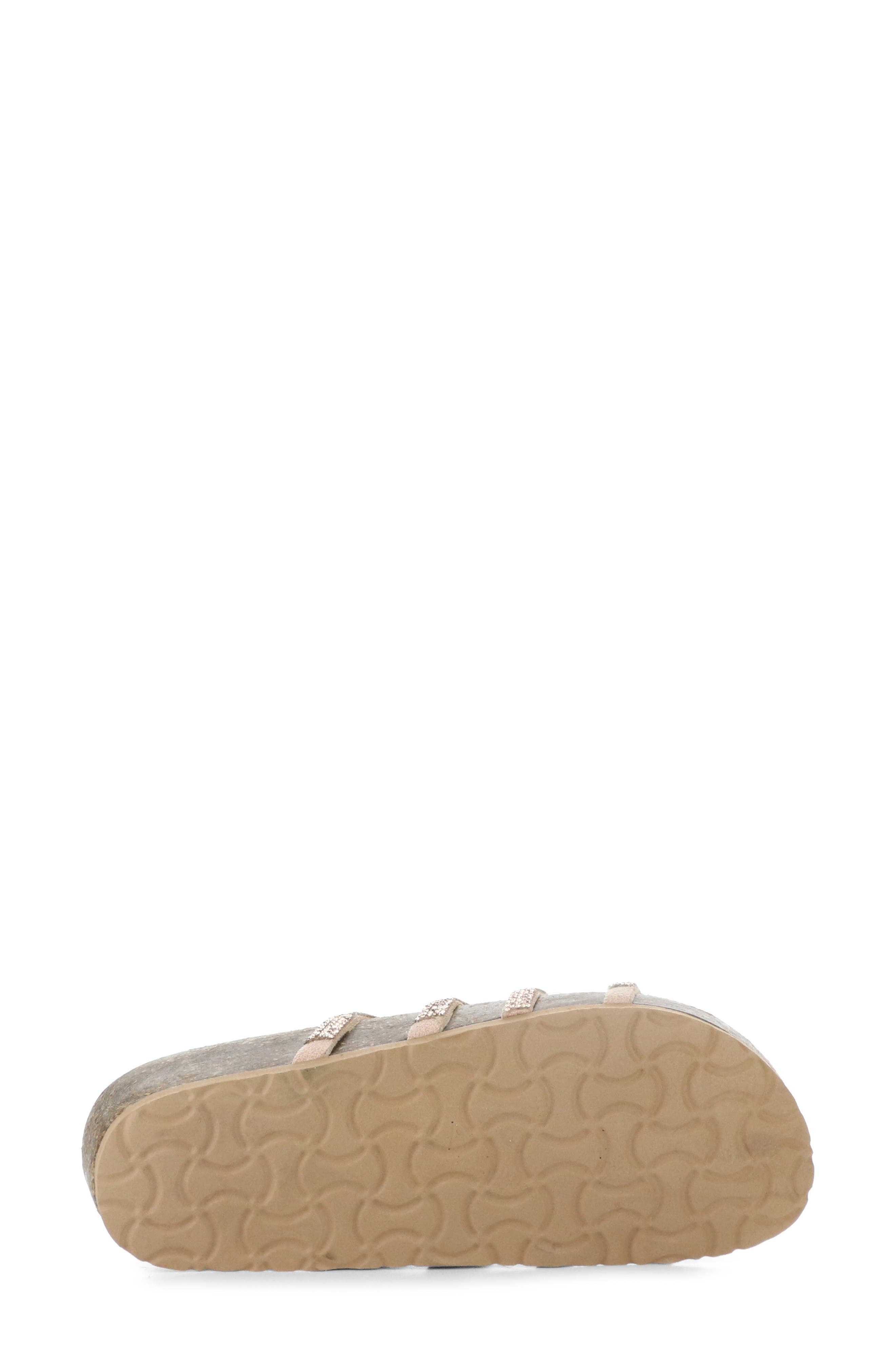 Peppy Crystal Strap Slide Sandal, Alternate, color, ROSE GOLD