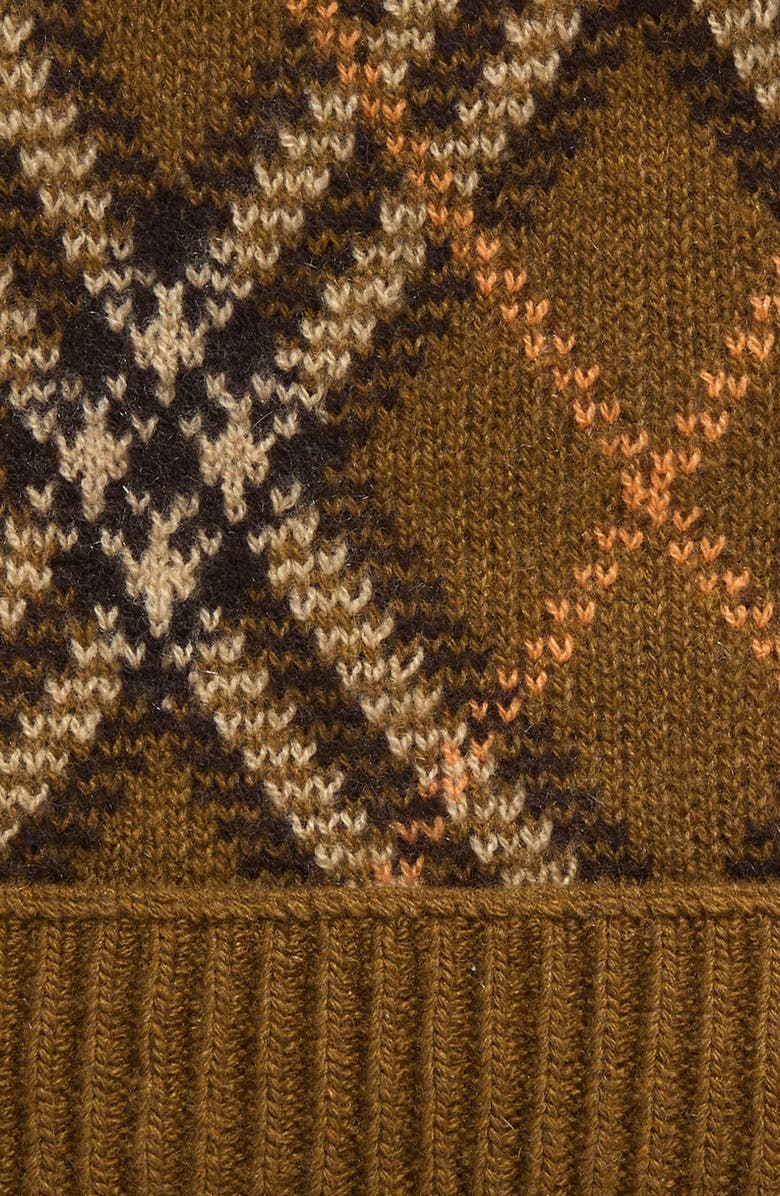 Burberry Check Cashmere Blend Beanie, Alternate, color, 