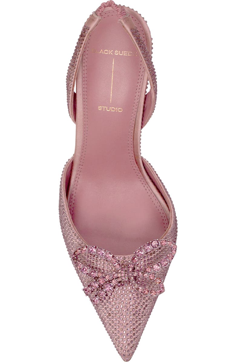 BLACK SUEDE STUDIO Rosalina Crystal Bow Slingback Pump, Alternate, color,