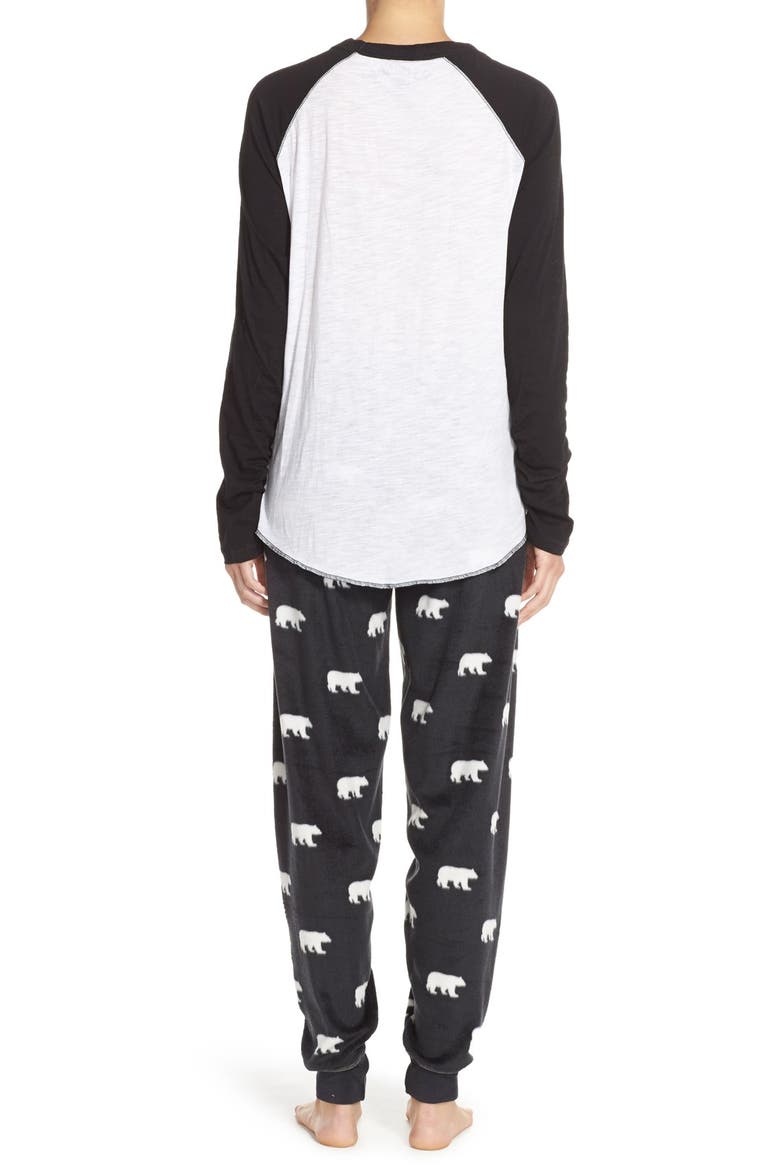 Fleece Lounge Pants, Alternate, color, BLACK POLAR BEAR