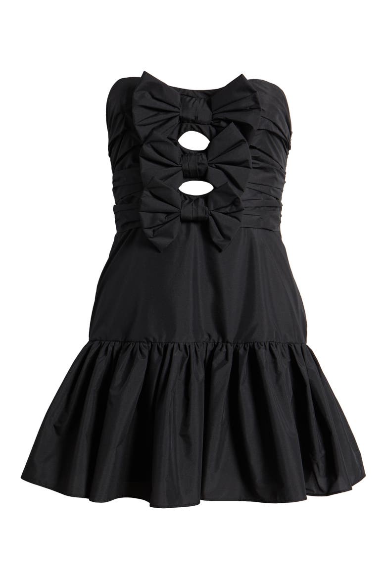 Woodlow Strapless Minidress, Alternate, color, BLACK