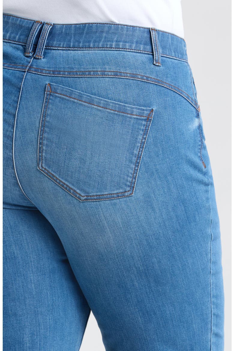 'Ab'Solution CoolMax® High Waist Ankle Straight Leg Jeans, Alternate, color, MID BLUE
