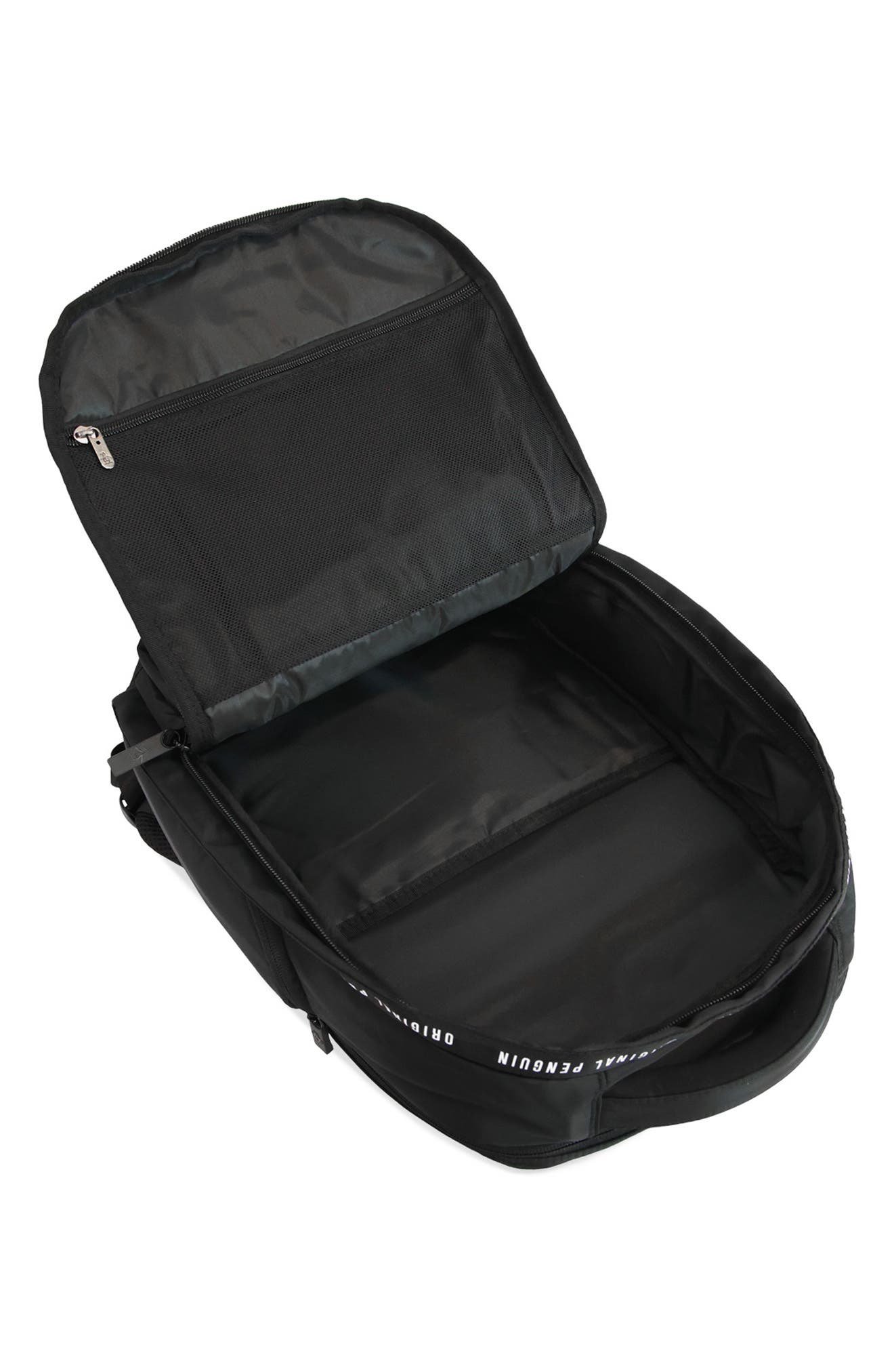 Original Penguin Zip Nylon Backpack, Alternate, color, Black