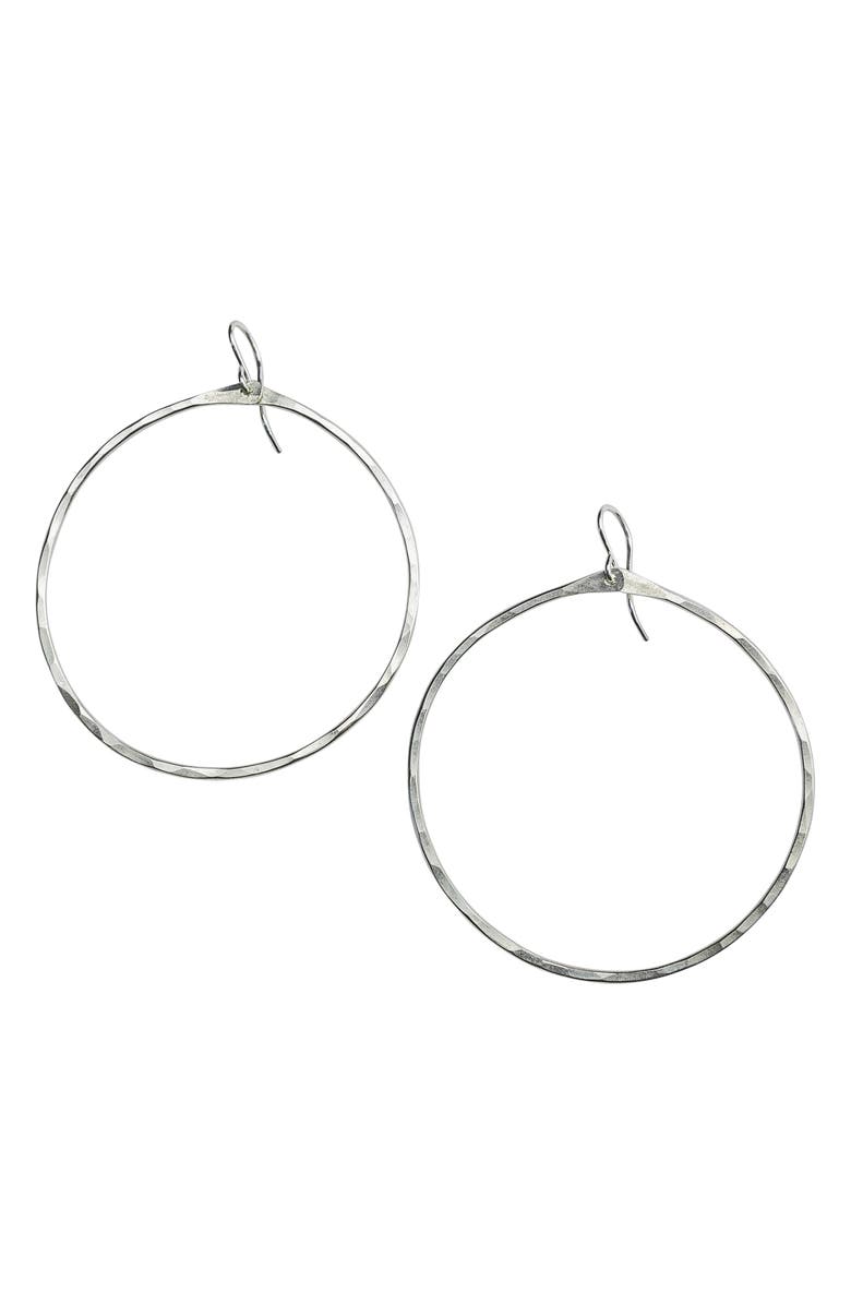 Nashelle Large Hammered Hoop Earrings, Main, color, 