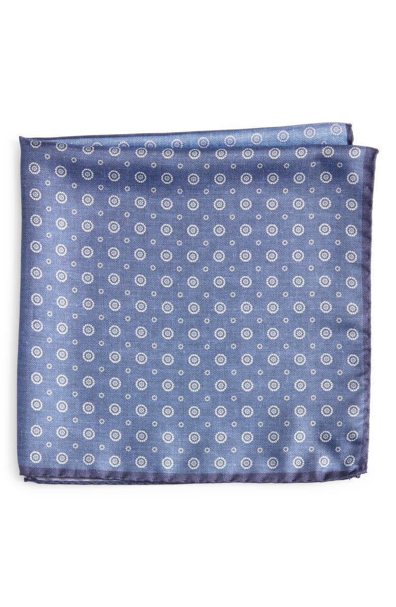 Nordstrom Medallion Print Silk Pocket Square, Main, color,