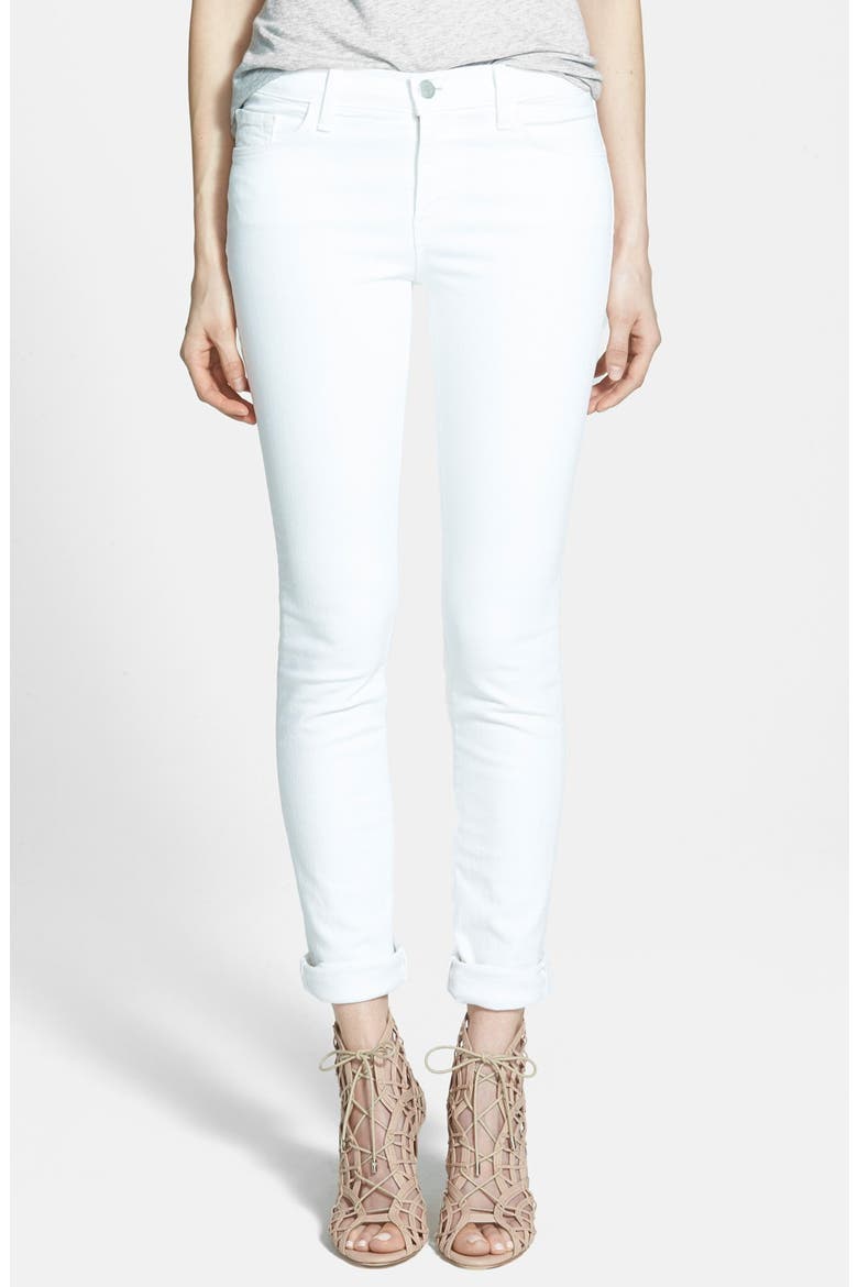 '811' Mid-Rise Stovepipe Jeans, Main, color, BLANC