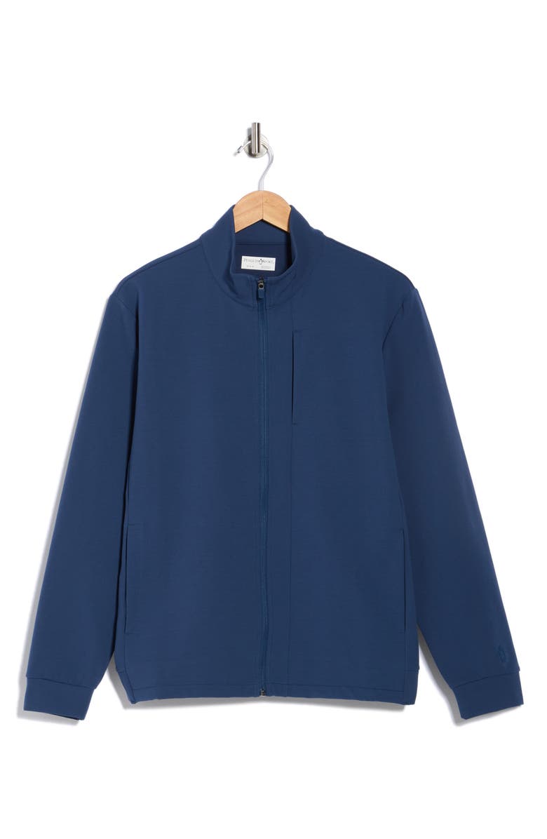 Original Penguin Micro Texture Full Zip Sweatshirt, Alternate, color, Insignia Blue