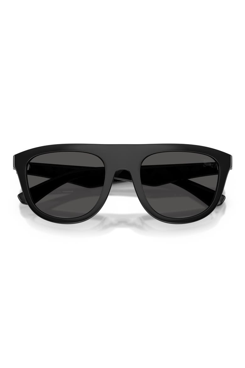 55mm Square Sunglasses, Alternate, color, BLACK / DARK GREY