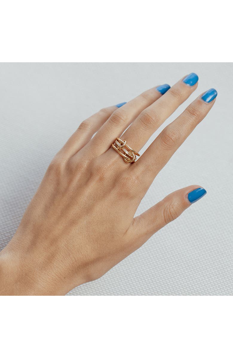 Spinelli Kilcollin Sonja Mixed Metal Linked Rings, Alternate, color, Silver Gold