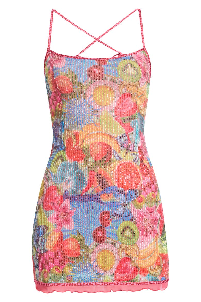 Cherry Spritz Sequin Minidress, Alternate, color, CHERRY SPRITZ