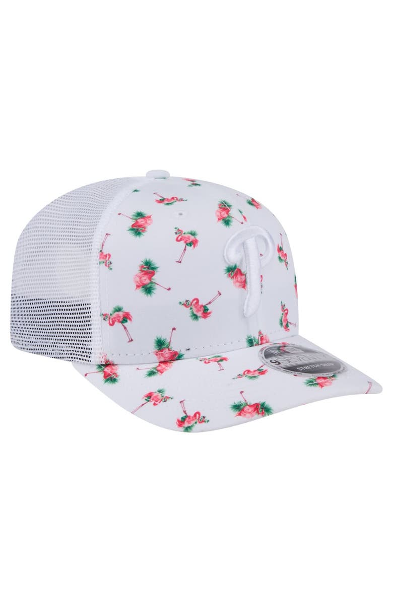 New Era Men's New Era  White Philadelphia Phillies Flamingo Mesh Back 9SEVENTY Stretch-Snap Hat, Alternate, color, 
