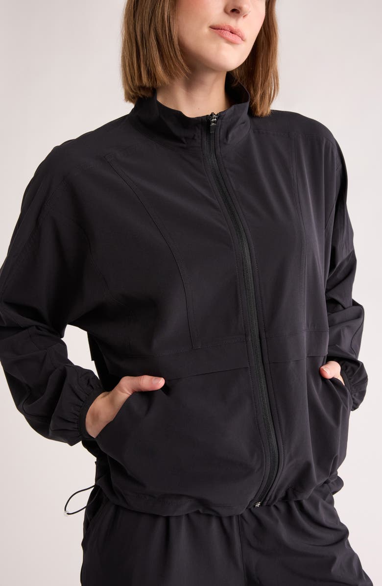 Z by Zella Interval Zip Up Jacket, Alternate, color, Black