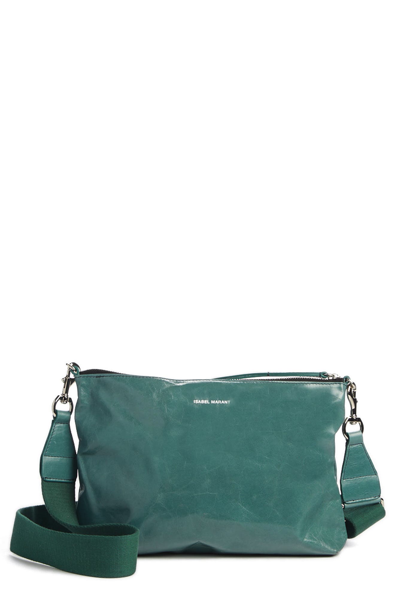 Isabel Marant Nessah Leather Crossbody Bag, Main, color, 
