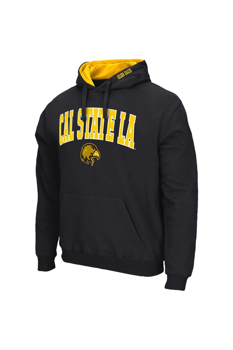 Men's Colosseum Black Cal State L.A. Golden Eagles Isle Pullover Hoodie, Alternate, color, Black