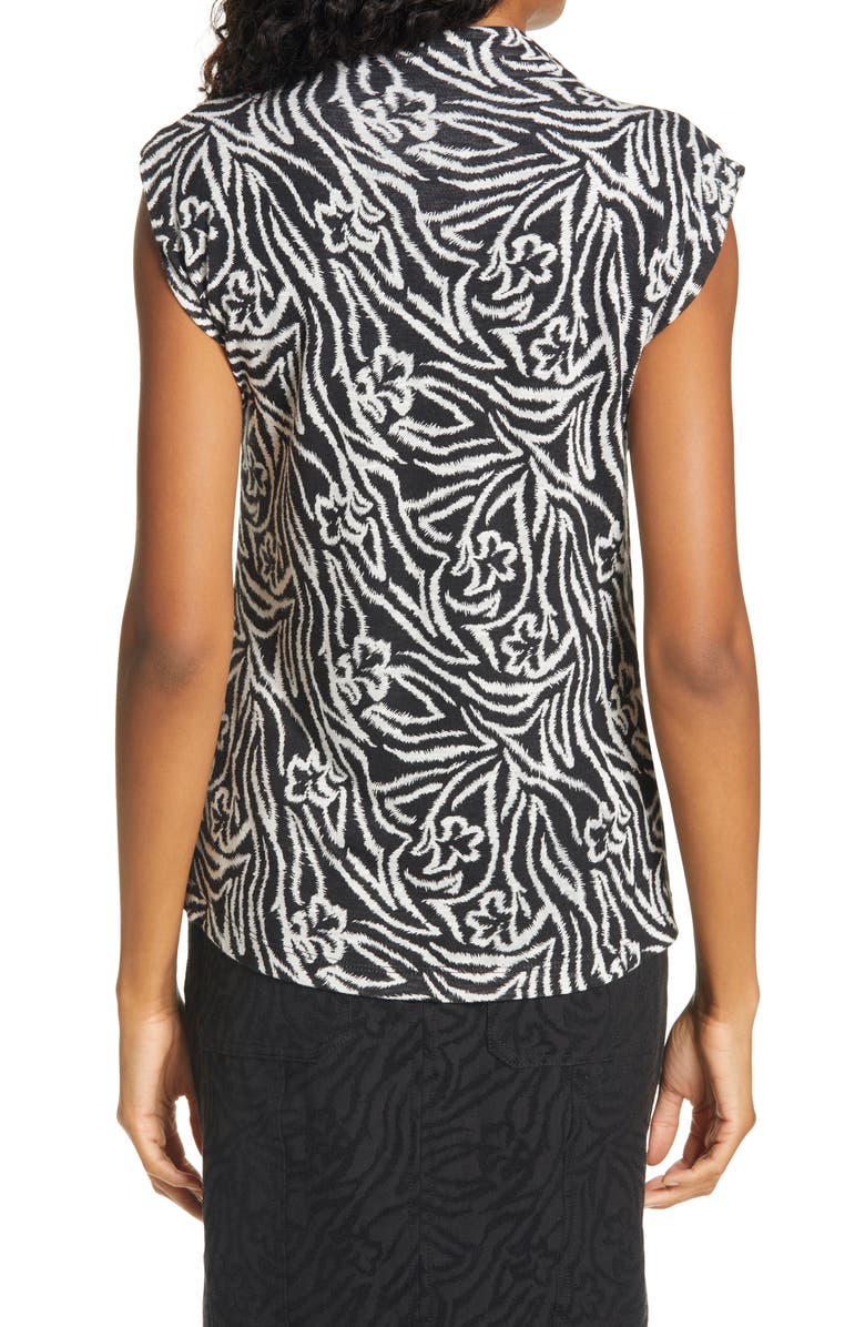 Rebecca Taylor Zebra Lily Mock Neck Top, Alternate, color, 