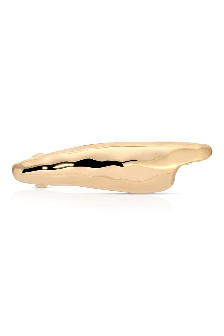 Modern Metal Barrette, Main, color, GOLD