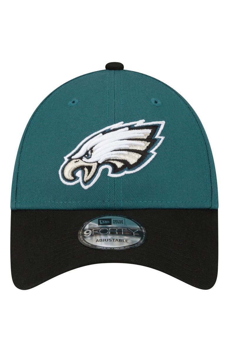 New Era Men's New Era Midnight Green/Black Philadelphia Eagles The League Two-Tone 9FORTY Adjustable Hat, Alternate, color, Green