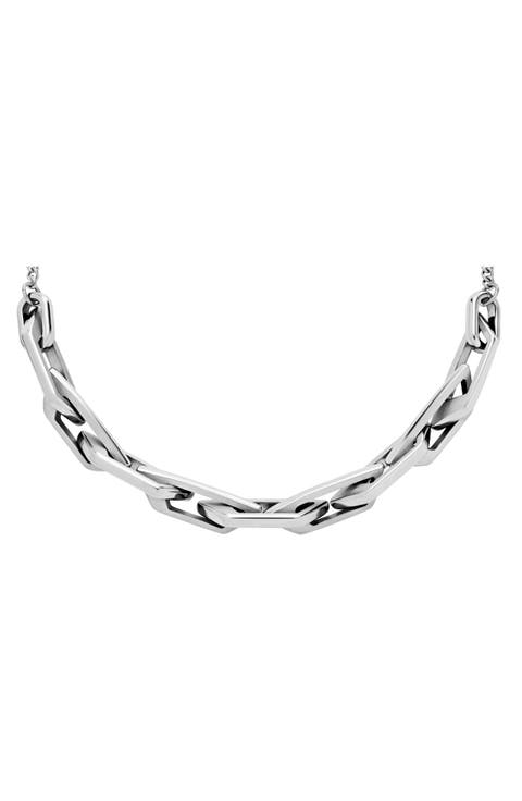 Stainless Steel Open Link Necklace
