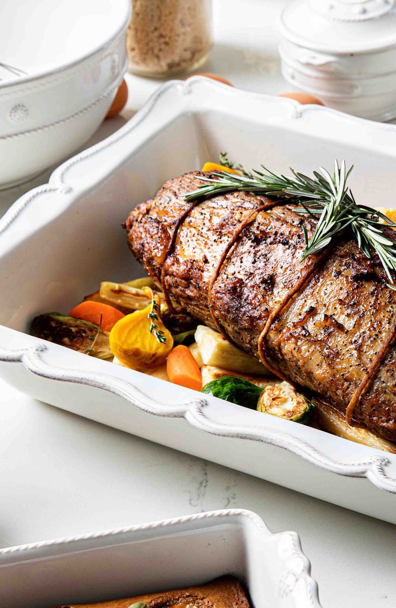 Juliska Berry & Thread 17-Inch Rectangular Ceramic Baking Dish, Alternate, color, Whitewash