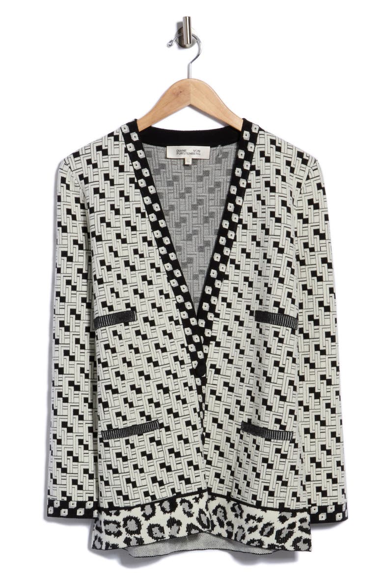 Korbin Wool Blend Cardigan, Main, color, VINYL LINKS IVORY