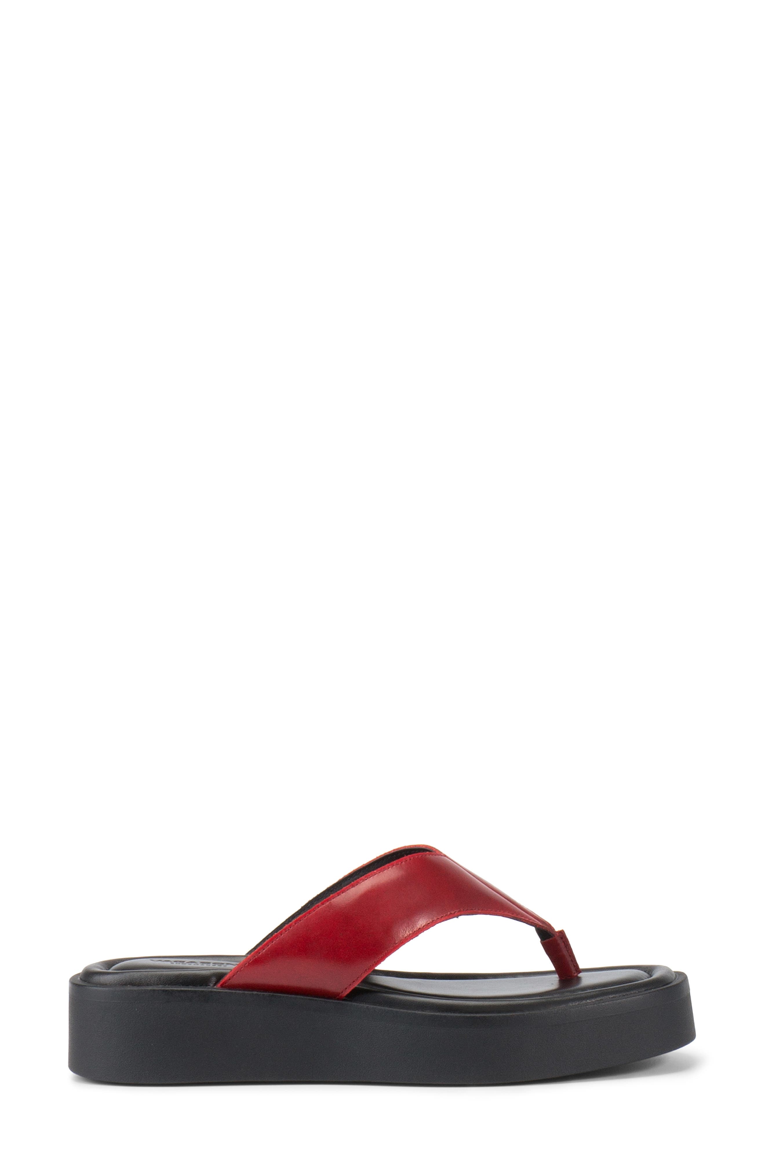 Danya Wedge Flip Flop, Alternate, color, RED