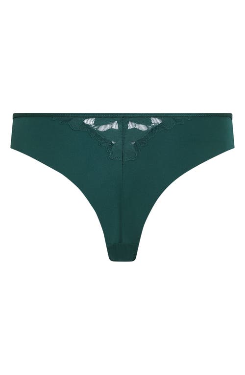 Hunkemoller Hunkemöller Lana Embroidered Mesh Brazilian Panties In Dark Sea