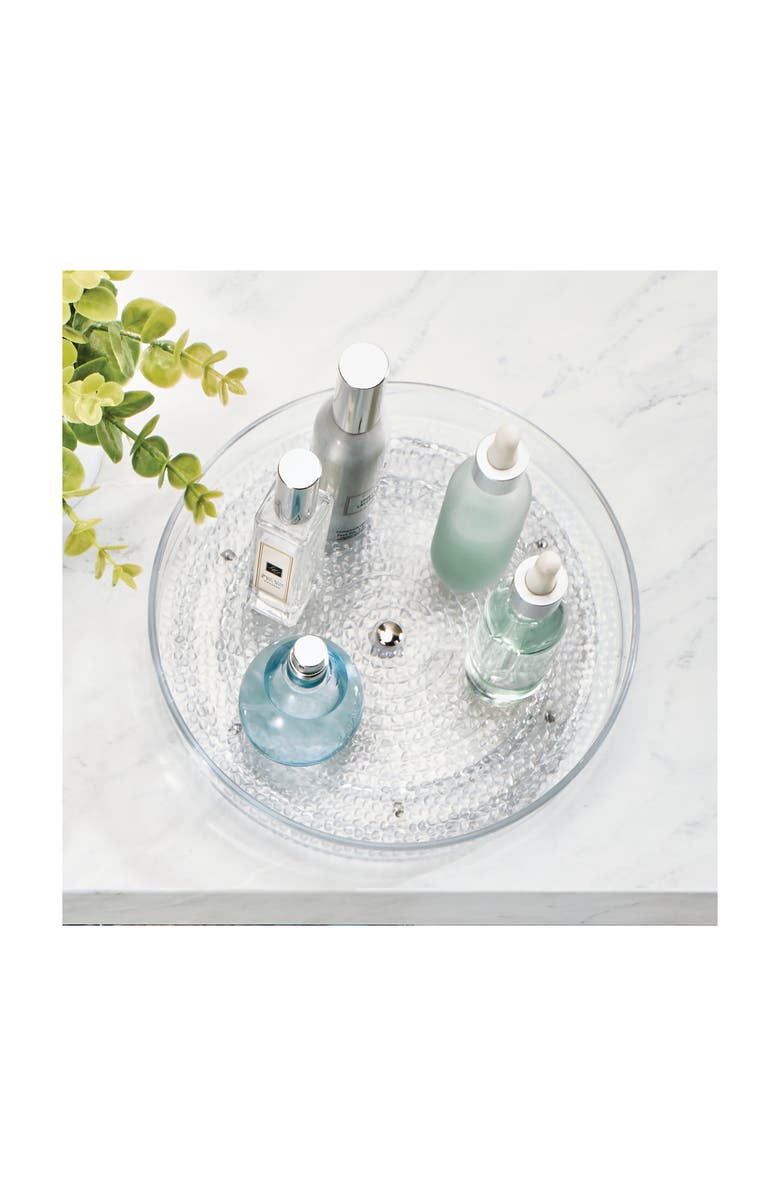 iDesign 9-Inch Plastic Lazy Susan Organizer for Bathroom - Set of 2 - Clear, Alternate, color, Clear