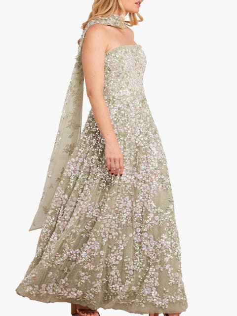 Dream Garland Strapless Gown