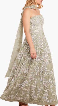 Needle & Thread Dream Garland Strapless Gown
