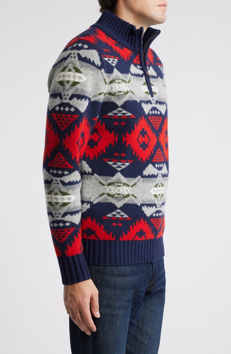 Pendleton Nehalem Lambswool Quarter Zip Sweater, Alternate, color, 