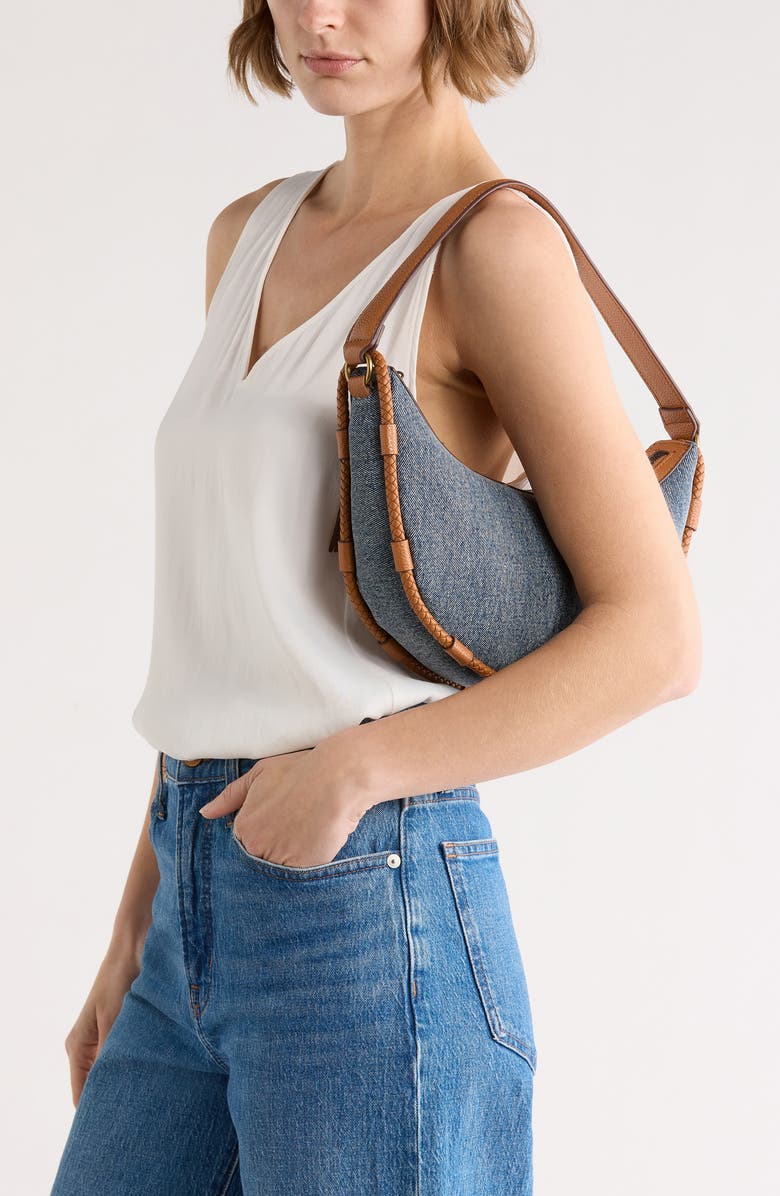 Lucky Brand Ezri Denim Shoulder Bag, Alternate, color, Denim