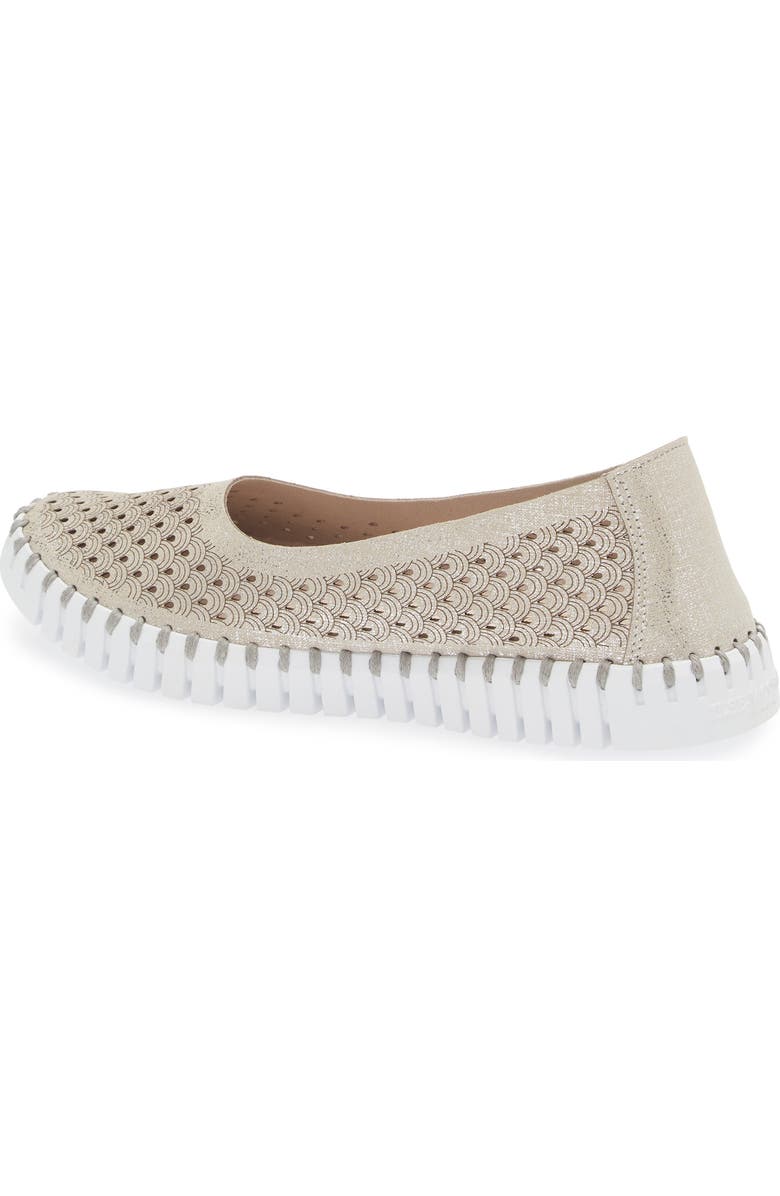 Ilse Jacobsen Tulipu Perforated Slip-On Sneaker, Alternate, color, Silver