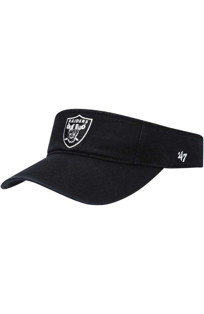 '47 Men's '47 Black Las Vegas Raiders Clean Up Visor, Main, color, 