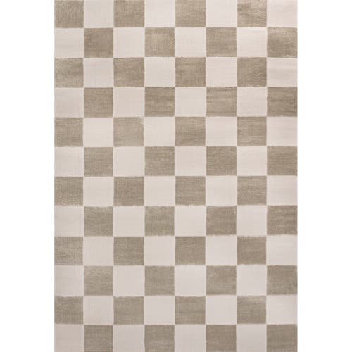 JONATHAN Y JONATHAN Y THEA MODERN GEOMETRIC CHECKERBOARD HIGH-LOW AREA RUG 