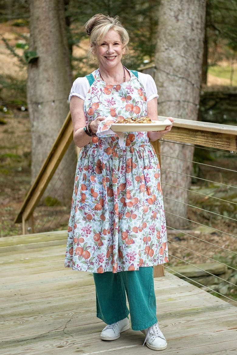 Orange Blossom Pastime Apron & Tea Towel Set, Alternate, color, Orange