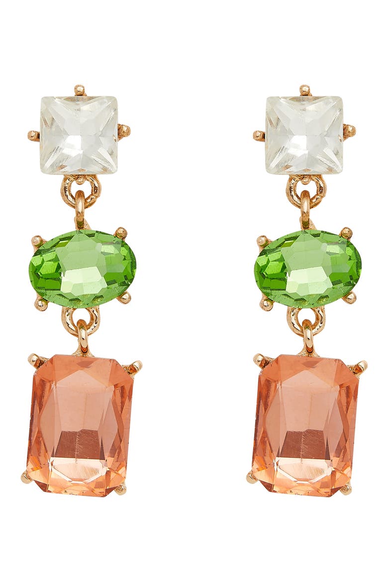 Allie Drop Earrings, Main, color, CLEAR