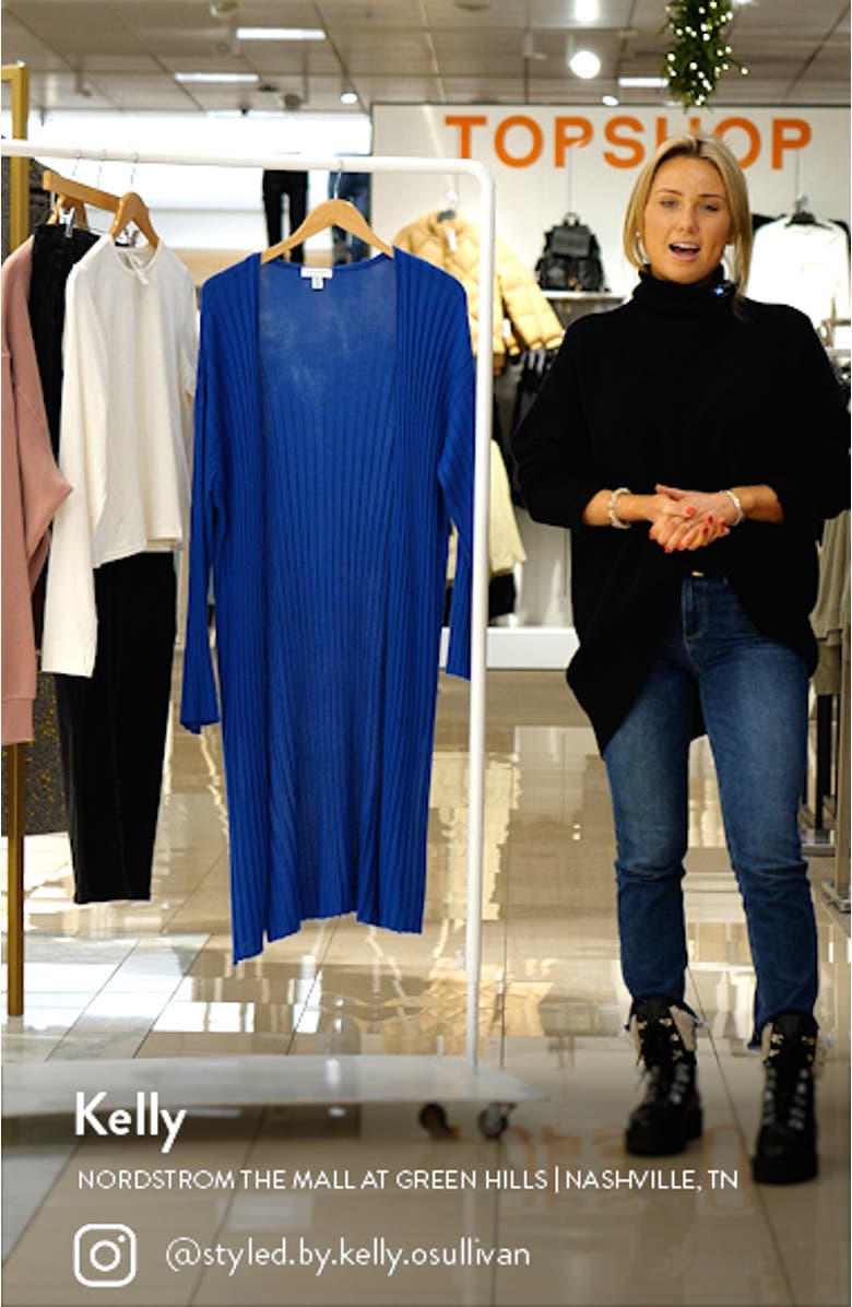 Longline Rib Cardigan, sales video thumbnail