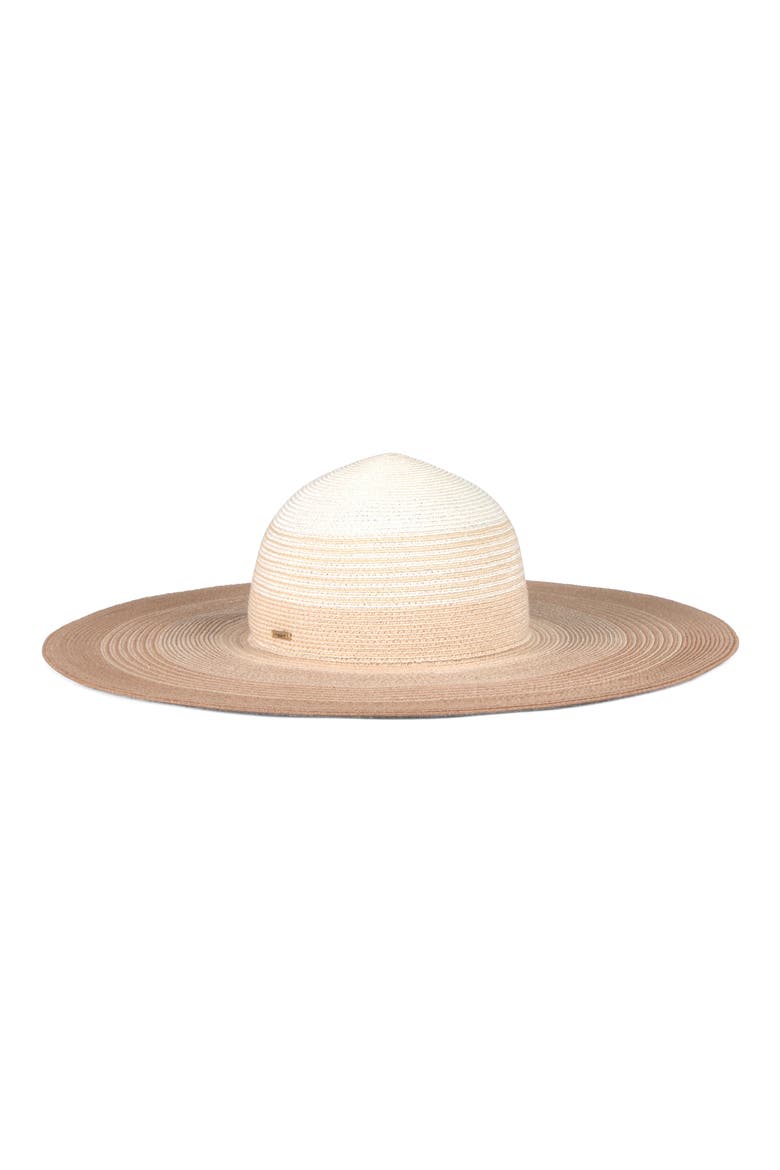 Bunny Ombré Straw Sun Hat, Main, color, IVORY/ NATURAL/ CAMEL