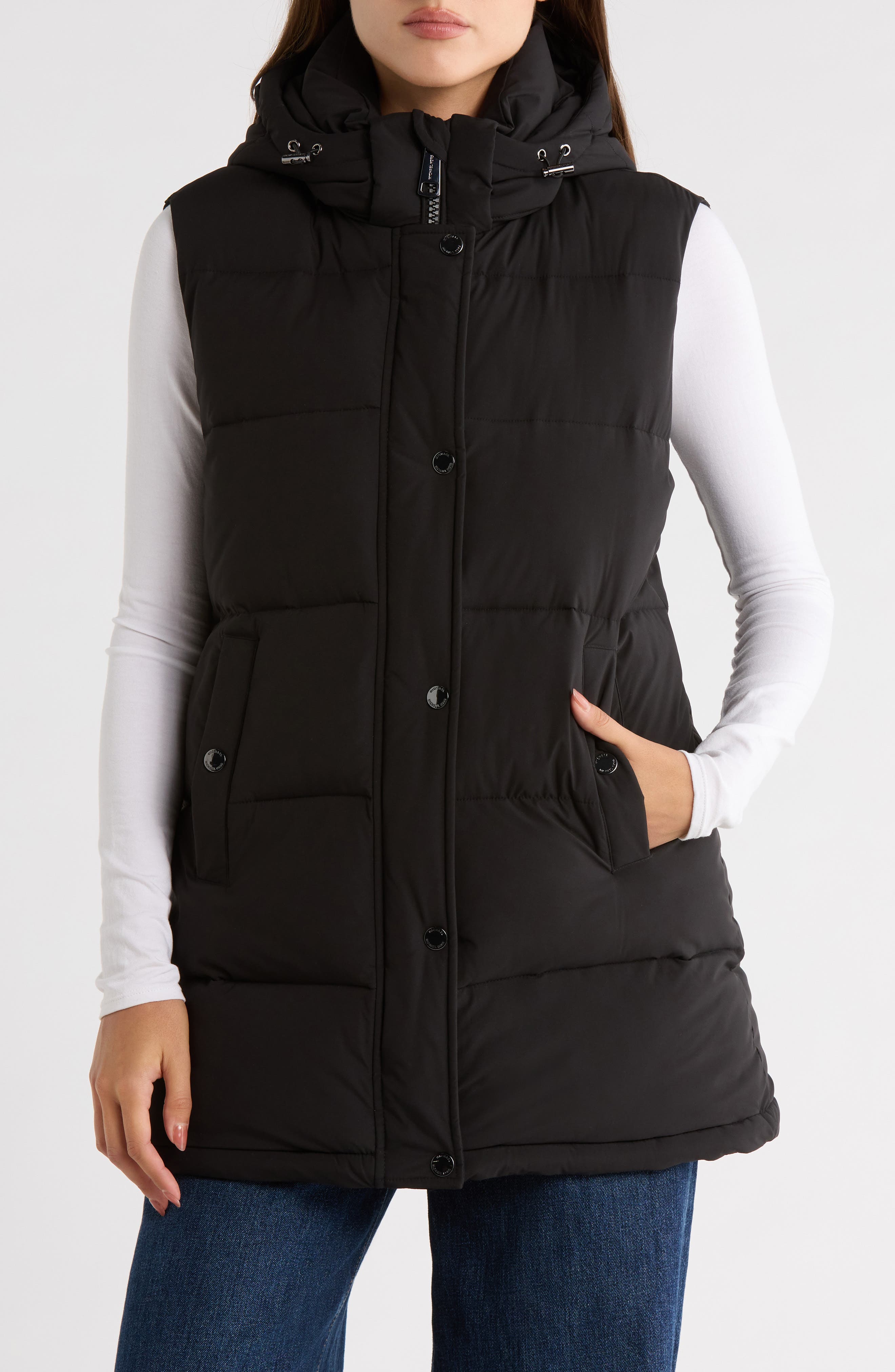 Michael Kors Longline 450 Fill Power Puffer Vest
