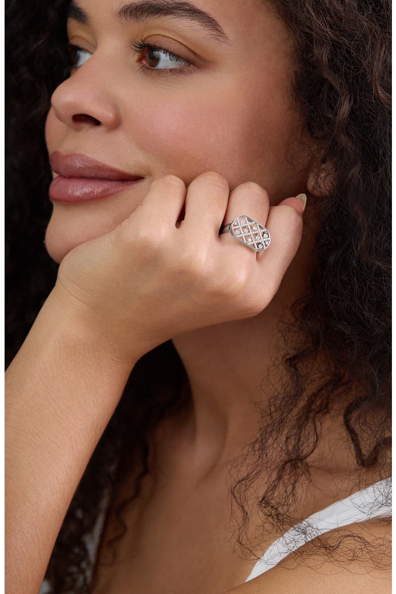 Audrey Diamond Statement Ring, Alternate, color, 18K WHITE GOLD