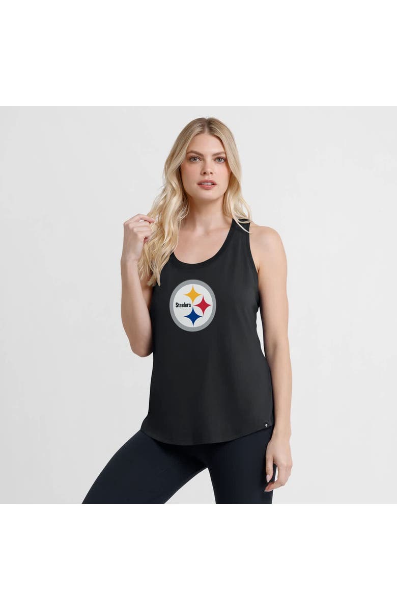 FANATICS Women's Fanatics Black Pittsburgh Steelers Iron Fan Tank Top, Alternate, color, Black