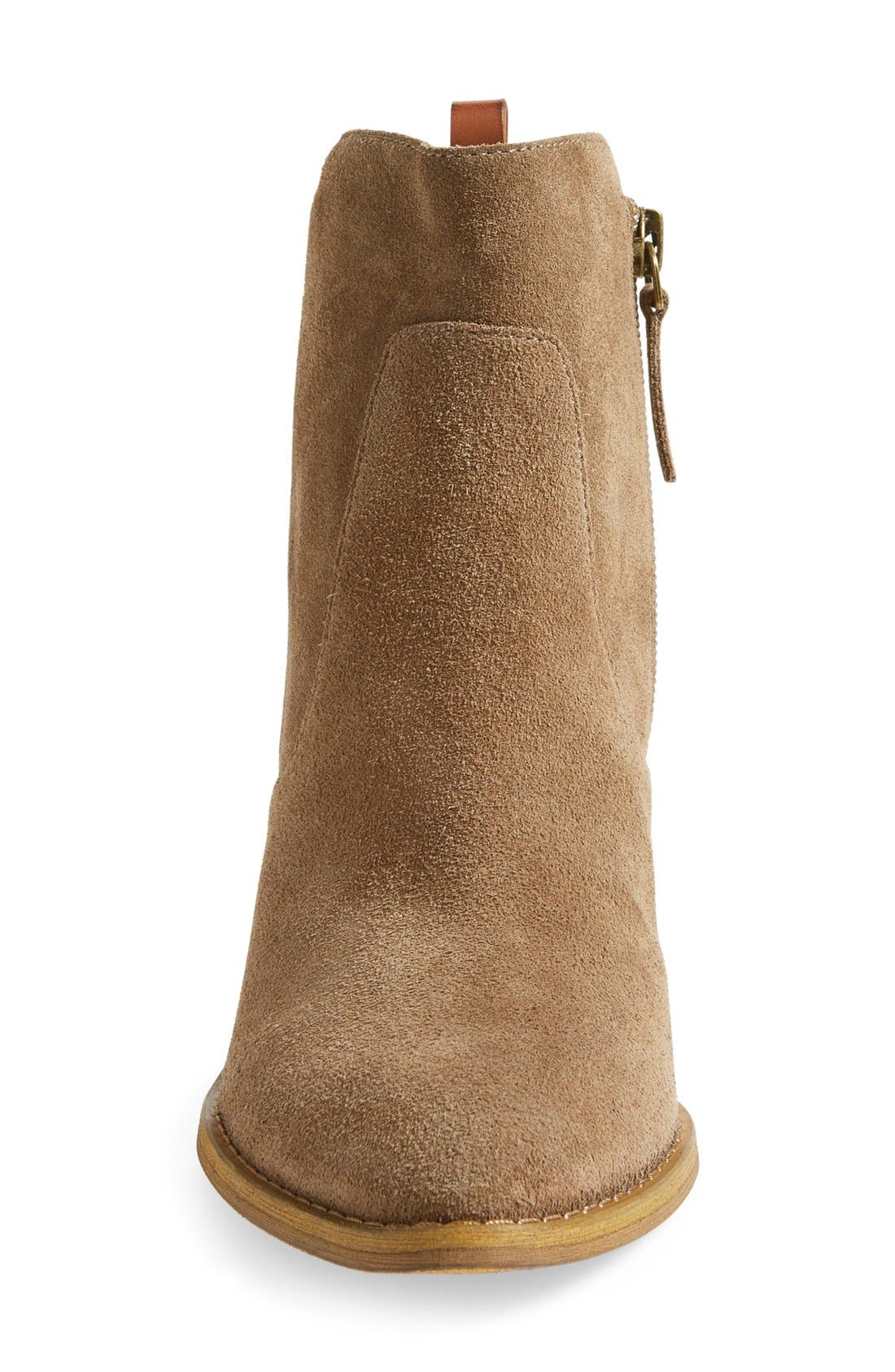 'Winsor' Block Heel Bootie, Alternate, color, SAND SUEDE