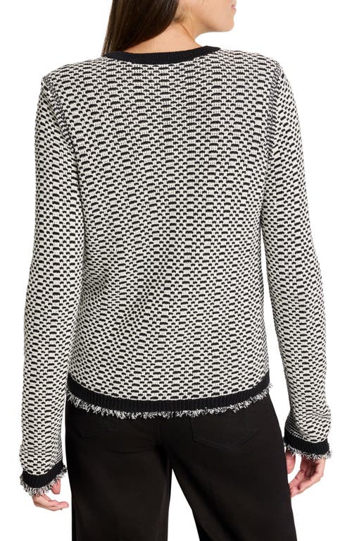Nic + Zoe Nic+zoe Opposites Attract Striped Cardigan In Black Mix