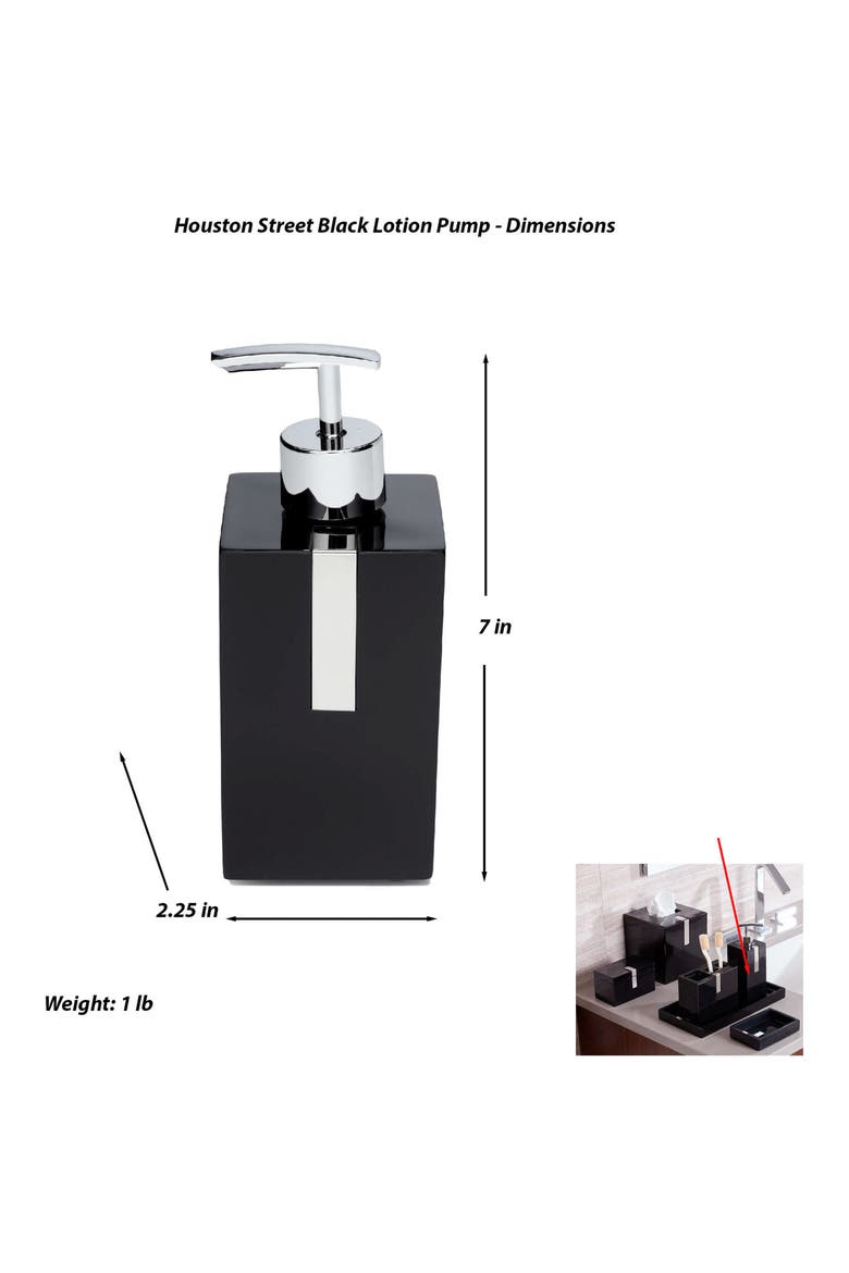 Houston Street Lotion Pump, Alternate, color, BLACK
