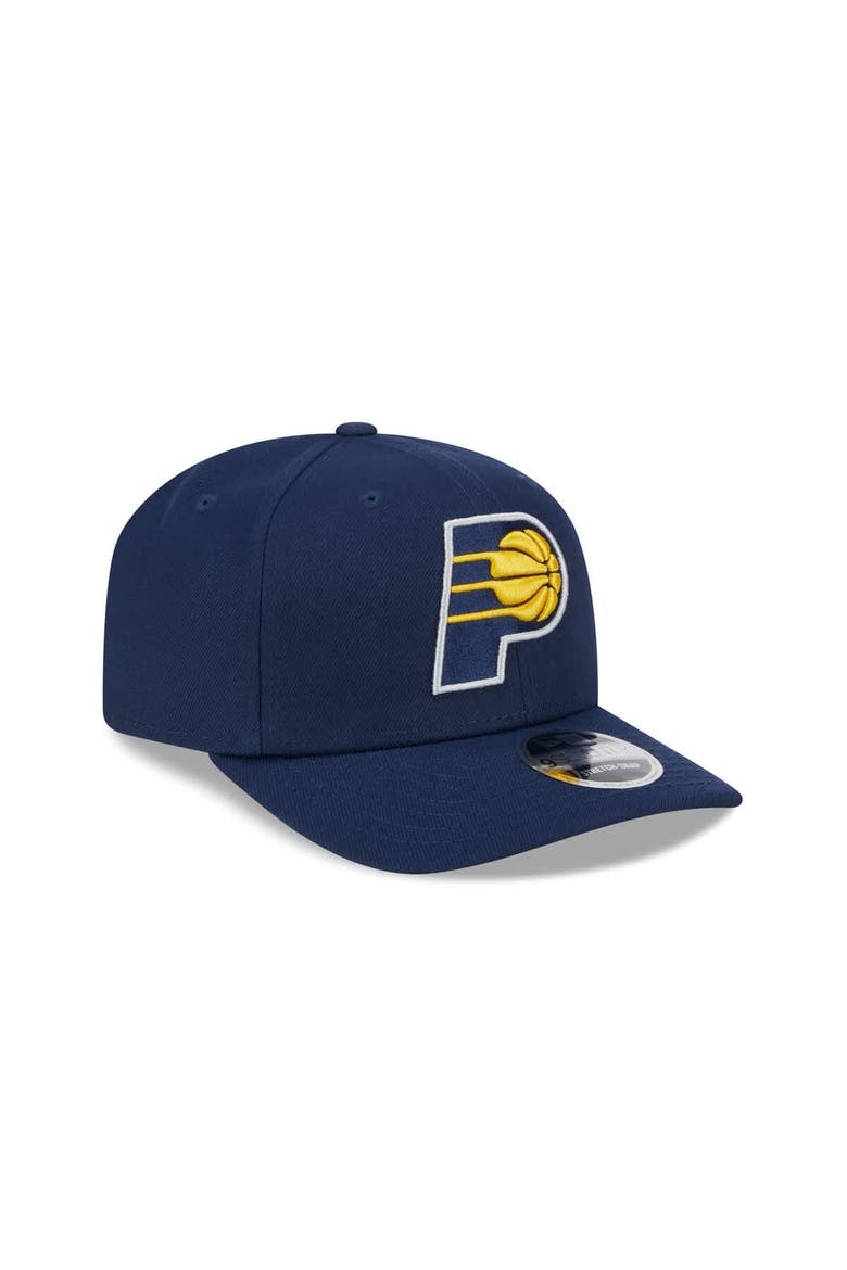 Men's New Era Navy Indiana Pacers Core Logo 9SEVENTY Stretch-Snap Hat, Alternate, color, Navy
