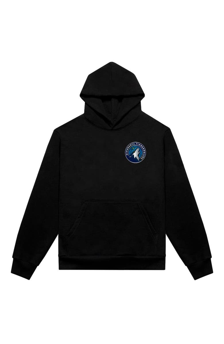 AUTHMADE Men's Authmade Black Minnesota Timberwolves Vintage Metal Premium Heavyweight Pullover Hoodie, Alternate, color, Black